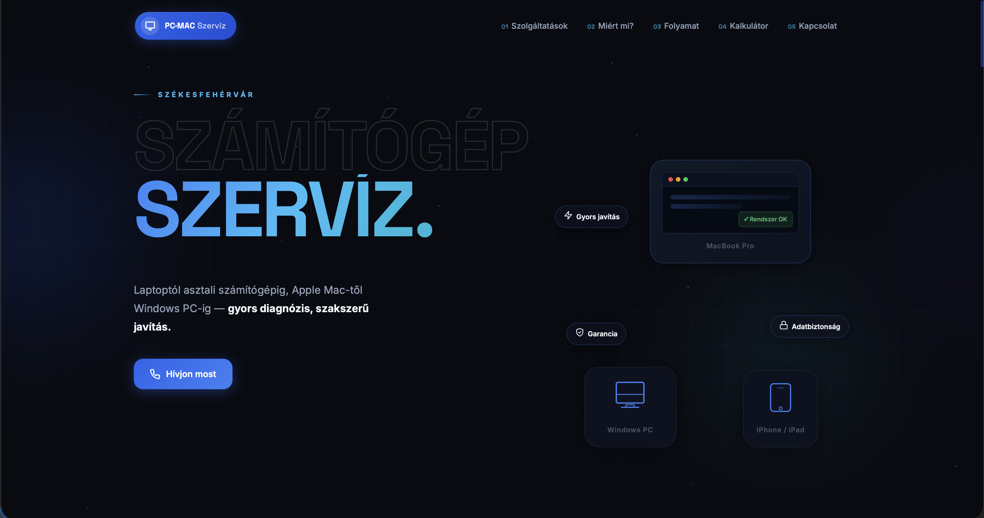 PC Mac Szervíz